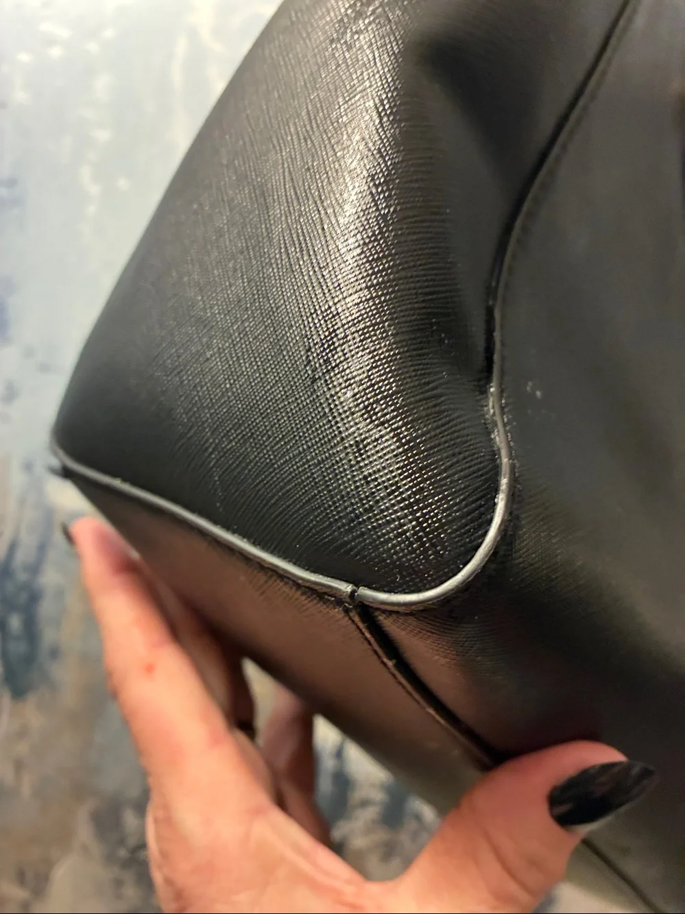 GUC !Genuine Michael Kors Black  Leather XL Tote